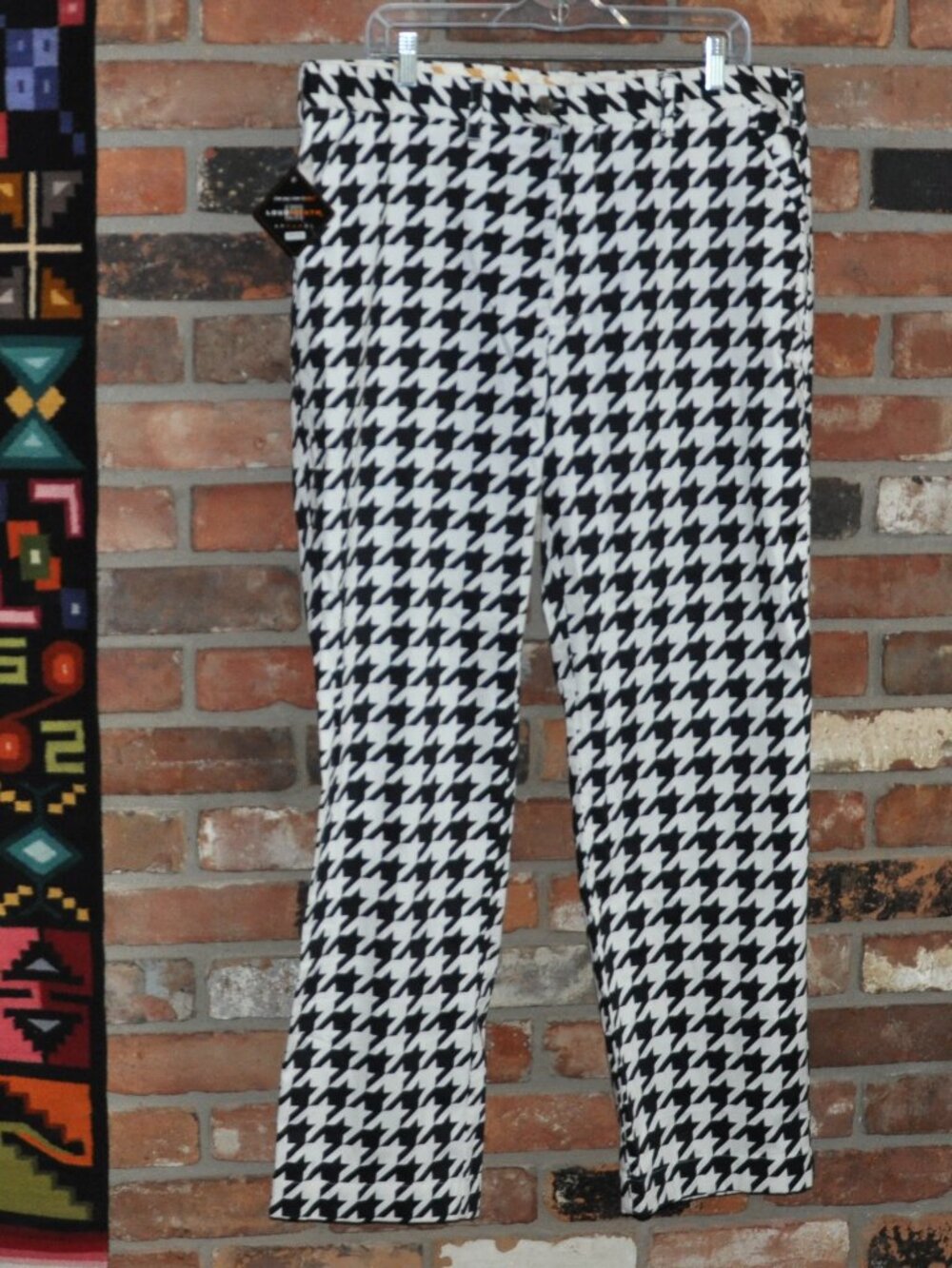 New with Tags Loudmouth Golf Oakmont Houndstooth Black & White Pants 38x32